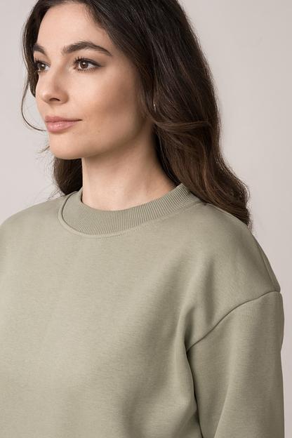 Свитшот оливкового цвета ОПТ фото 1