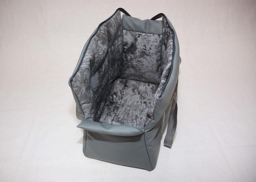 Сумка-переноска Кери (эко-кожа) серый Барс для домашнего питомца ОПТ фото 2