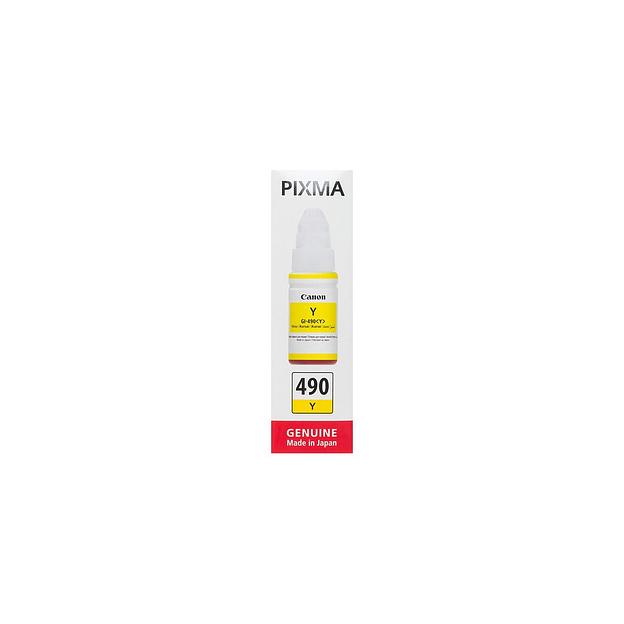 Чернила Canon GI-490Y 0666C001, для Canon, 70мл, желтый фото 1