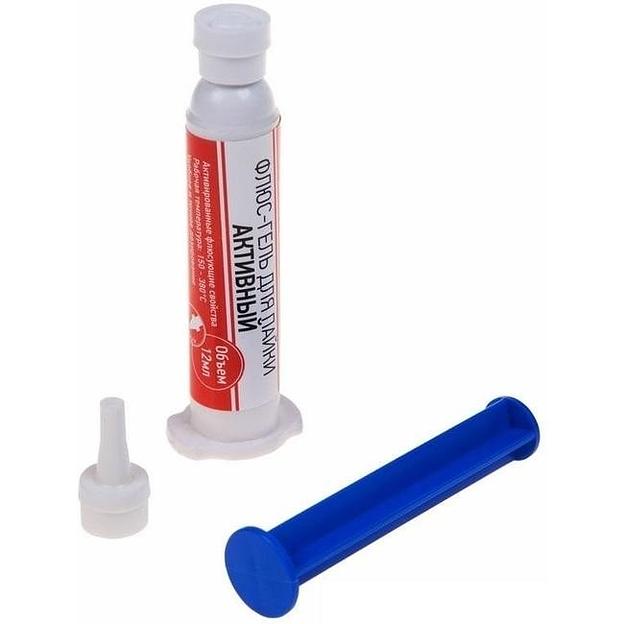 REXANT (09-3680) Флюс-гель для пайки АКТИВНЫЙ 12мл (шприц) фото 1