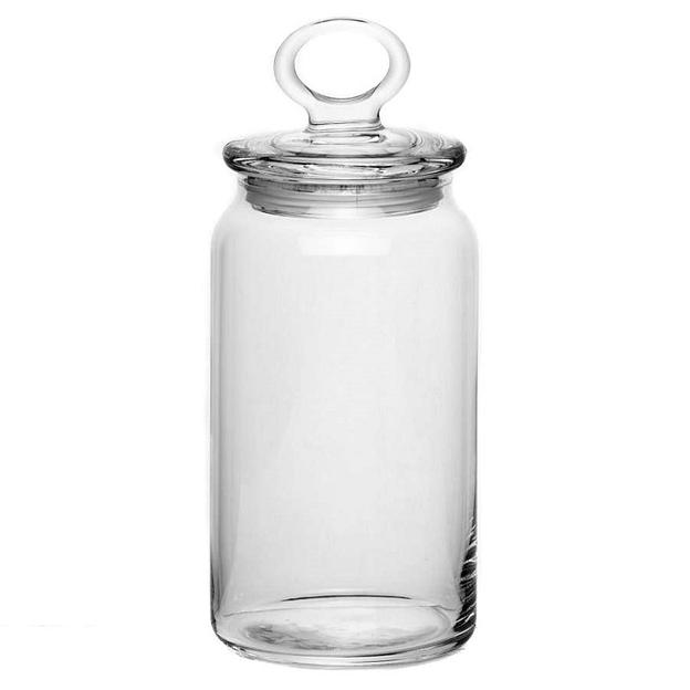 Банка для сыпучих прод. 1100 мл. со стекл. крышкой Китчен Слим /1/12/288/ фото 1