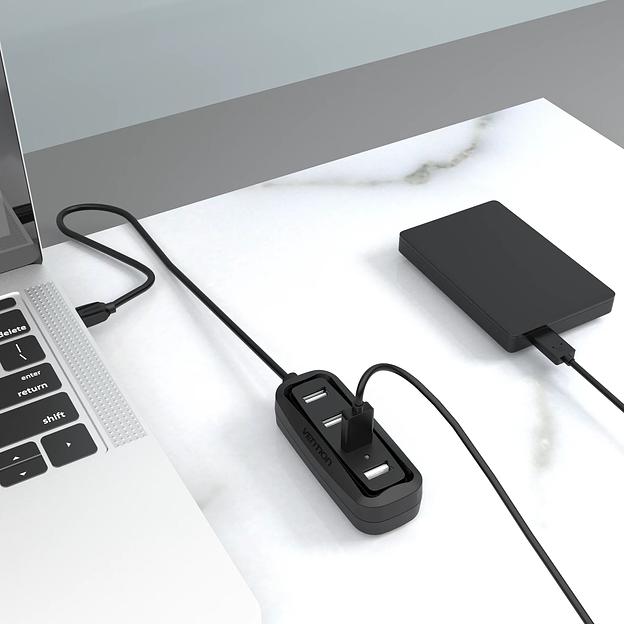 Концентратор Vention USB 2.0 на 4 порта Черный Vention VAS-J43-B015 фото 4