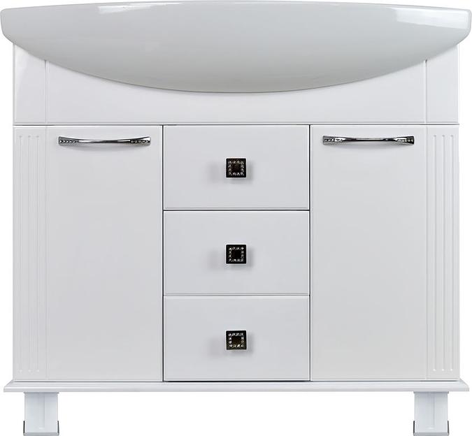 Тумба Аттика 105 DORATIZ 9912.323, белая глянец, под умывальник Элеганс 105 фото 2