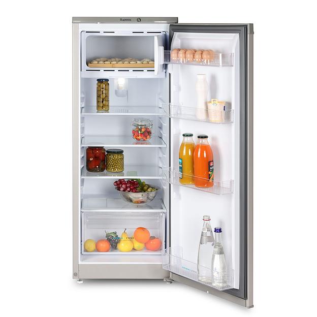 Холодильник Бирюса M410 металлик однокамерный 153/27л морозилка сверху фото 1