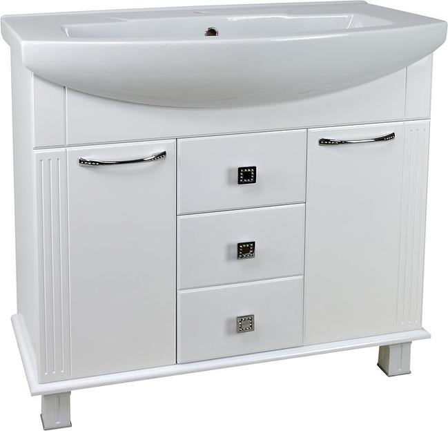 Тумба Аттика 85 DORATIZ 9912.318, белая глянец, под умывальник Элеганс 85 фото 1