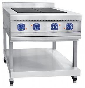 Плита электрическая 4 конфорочная Abat ЭПК-48П вся нерж, на подставке 710000000949 фото 1