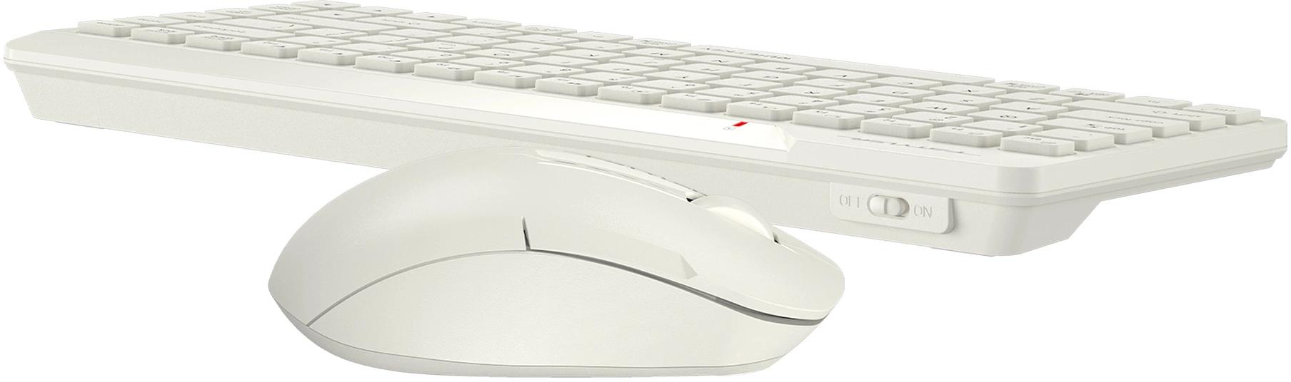 Клавиатура + мышь A4Tech Fstyler FG2200 Air2 клав:бежевый мышь:бежевый USB беспроводная slim (FG2200 AIR2 BEIGE) фото 6