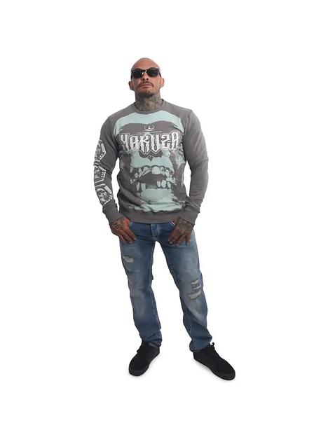 Свитшот мужской Yakuza, серый (70 % хлопок, 30 % полиэстер), арт.PB21017 фото 3