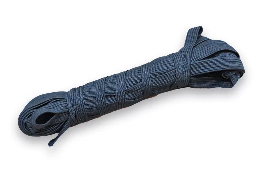 Резинка 10 мм «Продежка с чёрной нитью» (зигзаг) намотка 10м (20шт/уп) фото 1