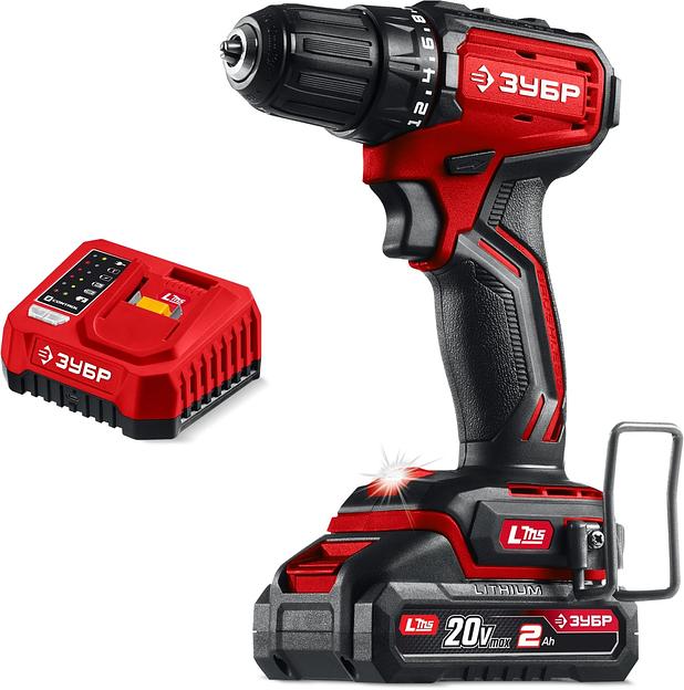 Бесщеточная дрель-шуруповерт ЗУБР 20 В, 45 Н·м, 1 АКБ LMS (2 А·ч), (ДБ-45-21) фото 1