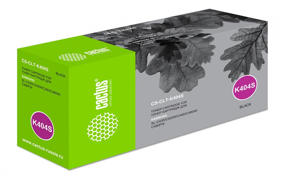 Картридж лазерный Cactus CS-CLT-K404S CLT-K404S черный (1500стр.) для Samsung SL-C430/C430W/C480/C480W/C480FW фото 1