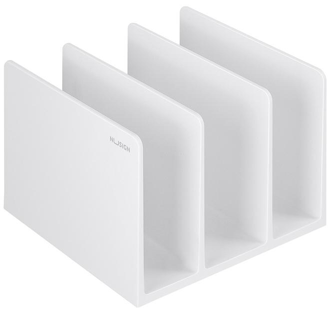 Подставка-ограничитель для книг Deli ENS006WHITE 162х162х122мм фото 1