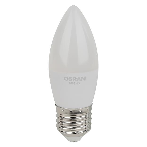 Лампа светодиодная LED 7Вт Е27 6500К 600Лм свеча 220В (замена 60Вт) OSRAM фото 2