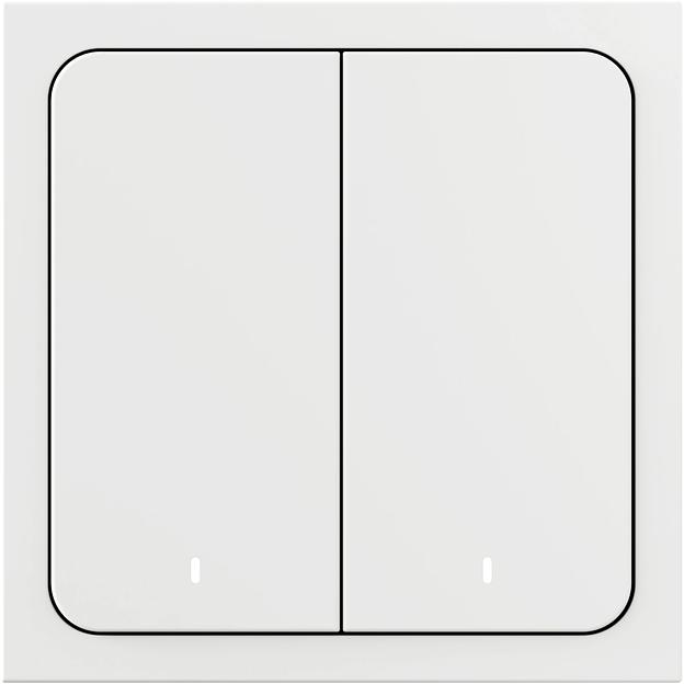 Умный выключатель Yandex YNDX-00535 2-хкл. универсальный белый фото 1