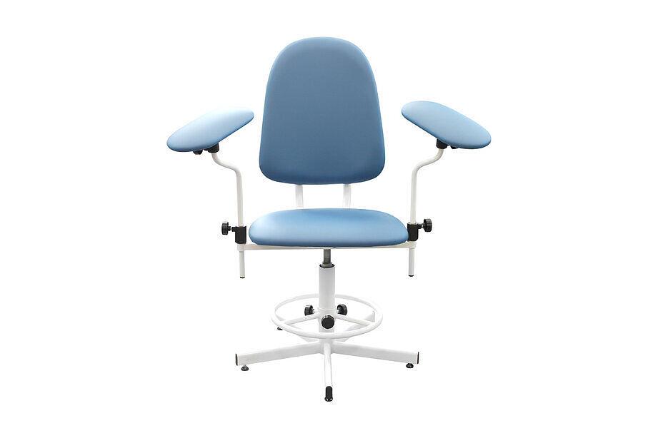 Кресло донорское для взятия анализов и крови, регулируется по высоте, с кольцом-опорой для ног, 12 кг фото 1