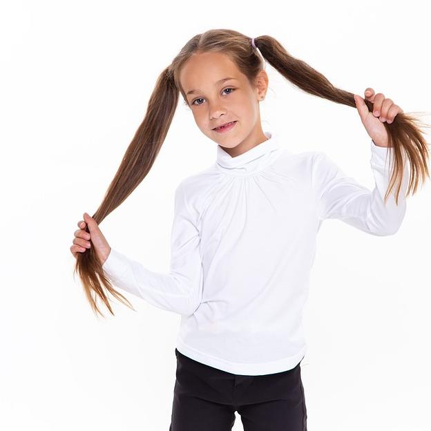 Водолазка для девочки Мануфактурная лавка, рост 122 см, белый ОПТ фото 2