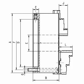Патрон токарный специальный 3864-315 фото 2