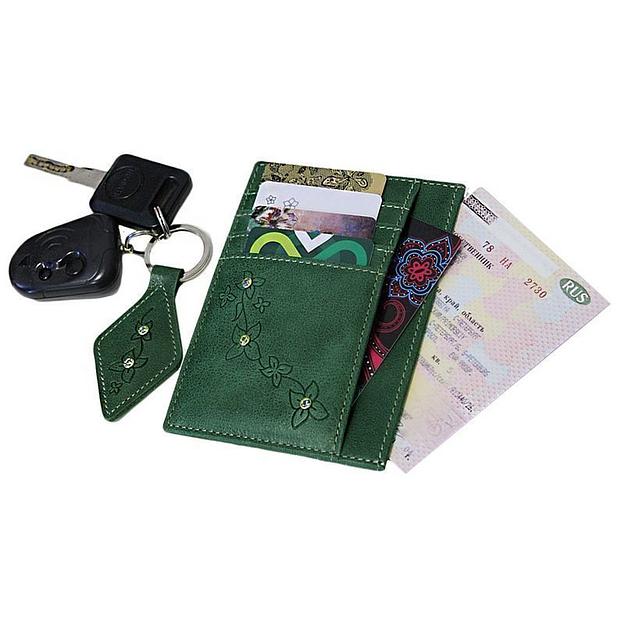 Обложка для автодокументов Kniksen ОВ-М-мэри/зел фото 6