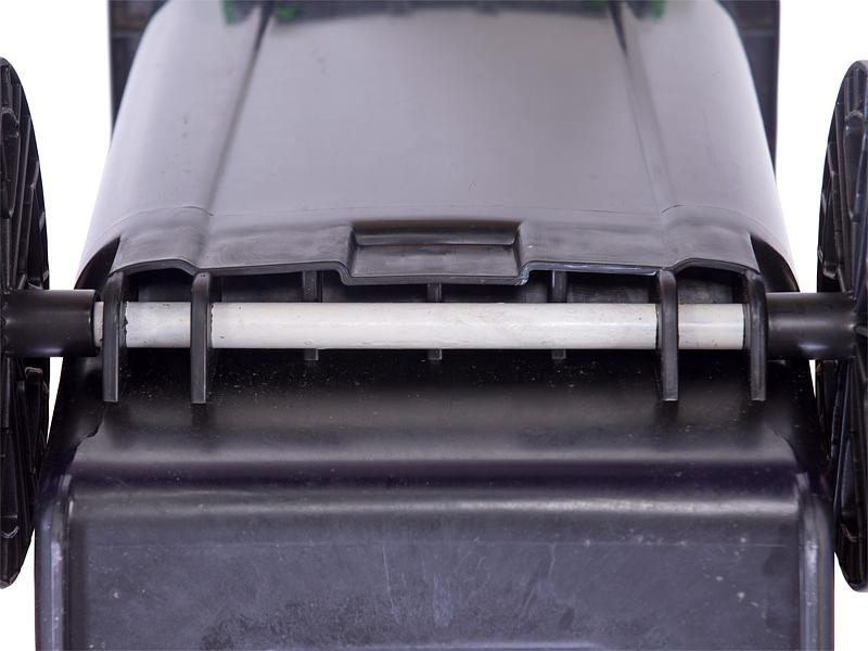 Мусорный бак 60л. с зелёной крышкой чёрный фото 6