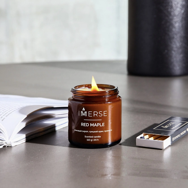 Ароматическая свеча Immerse «Red Maple» 110 мл ОПТ фото 2