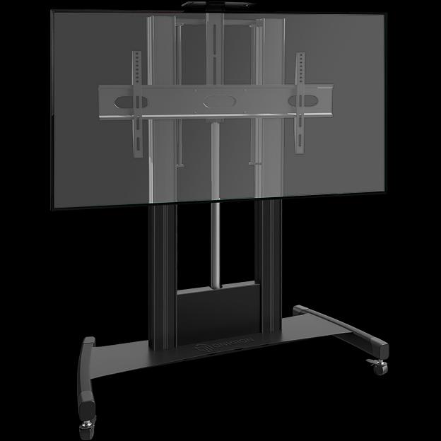 Стойка моторизированная с кронштейном 55"-100", мобильная, чёрная фото 2