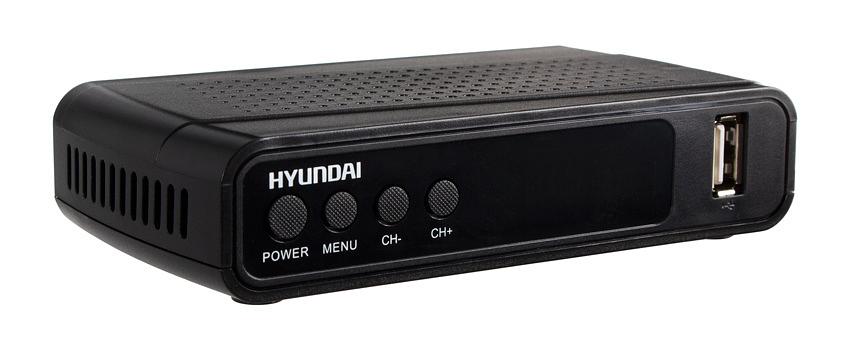 Ресивер DVB-T2 Hyundai H-DVB520 черный фото 1