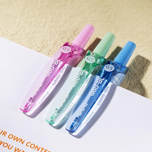 Набор ручек гелев. автоматическая Deli (EG60-BK-P) ассорти черн. черн. кор.карт. (12шт) линия 0.5мм резин. манжета фото 5