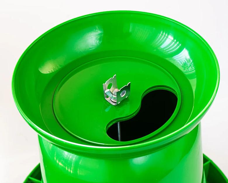 Кормушка бункерная для птиц 5 кг зелёная ОПТ фото 2