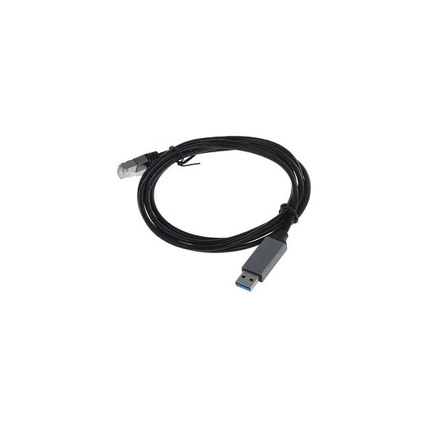 Кабель Buro BU-USB-A-LAN1000-2m, USB A (m) (прямой) - RJ-45 (m) (прямой), GOLD, 2м, пакет, черный фото 1