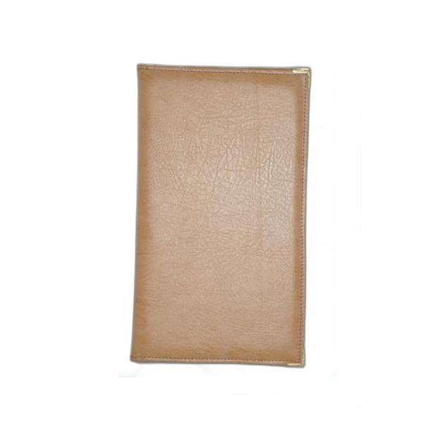 Папка для счетов 22*11см кож.зам.-шелк бежевая /1/ фото 1
