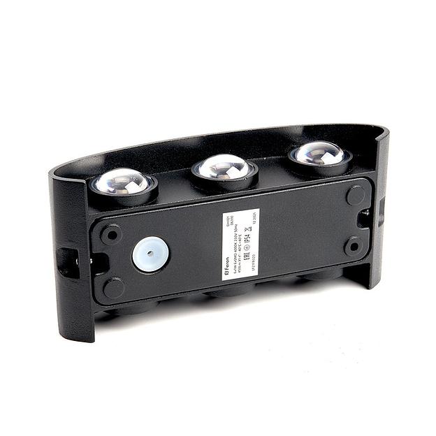 Светильник светодиодный уличный ДБУ-6х1w вверх/вниз 4000K IP54 черный фото 4