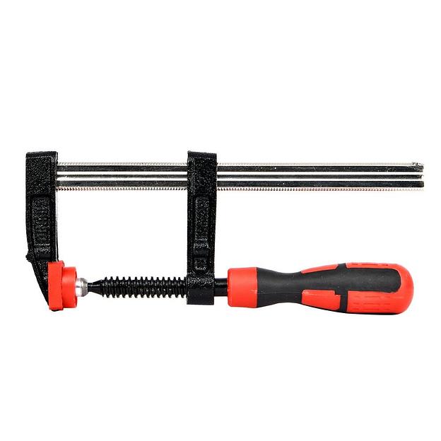 Струбцина F-образная усиленная Deli DL110515Z 150x50 мм, макс. усилие зажима 2000N, резьба 12мм фото 3