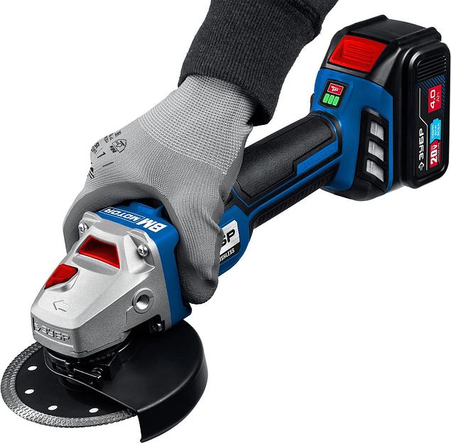 Углошлифовальная машина Зубр AB-125-41 1200Вт 10000об/мин рез.шпин.:M14 d=125мм фото 2