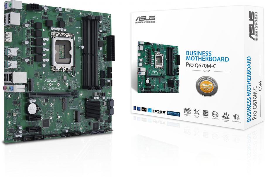 Материнская плата ASUS PRO Q670M-C-CSM, LGA1700, Q670, 4*DDR5, 2*DP+HDMI, SATA 6.0, M.2, RAID, USB 3.2*4, USB 2.0*2, mATX; 90MB19E0-M0EAYC (PRO Q670M-C-CSM) фото 6