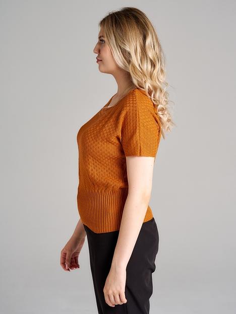 Кофта Вафелька терракотовый 46-48, 50-52, 54-56 ОПТ фото 4