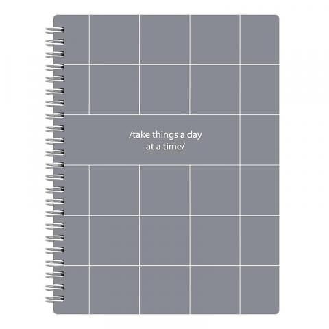 Бизнес-тетрадь на спирали А5, 96 л., клетка, мягкая обложка, серый, Attache Comfort фото 1