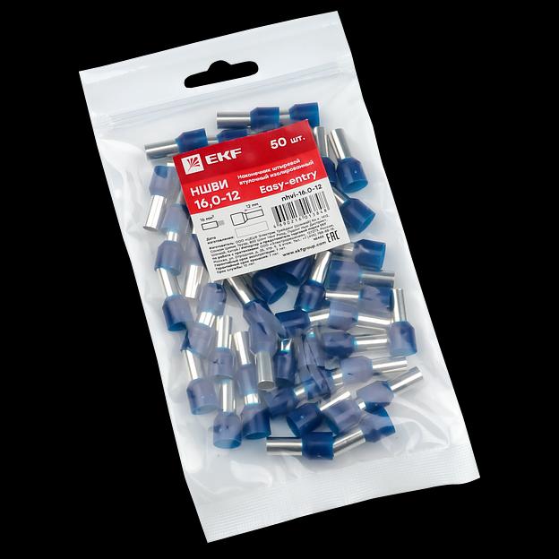 EKF nhvi-16,0-12 Наконечник штыревой втулочный изолированный НШвИ 16,0-12 (50шт.) EKF PROxima фото 4