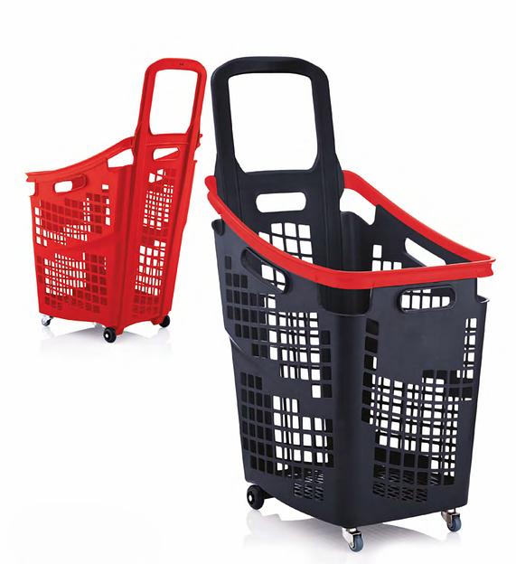 Покупательская корзина 65 л на колёсах ОПТ фото 1