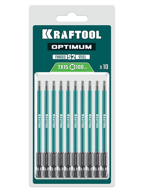 KRAFTOOL OPTIMUM TX 15, 100 мм, 10 шт, биты (26126-15-100-S10) фото 2