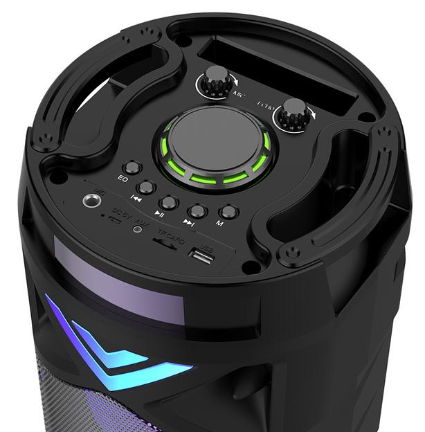 Минисистема Hyundai H-MC180 черный 80Вт/FM/USB/BT/SD/MMC фото 3