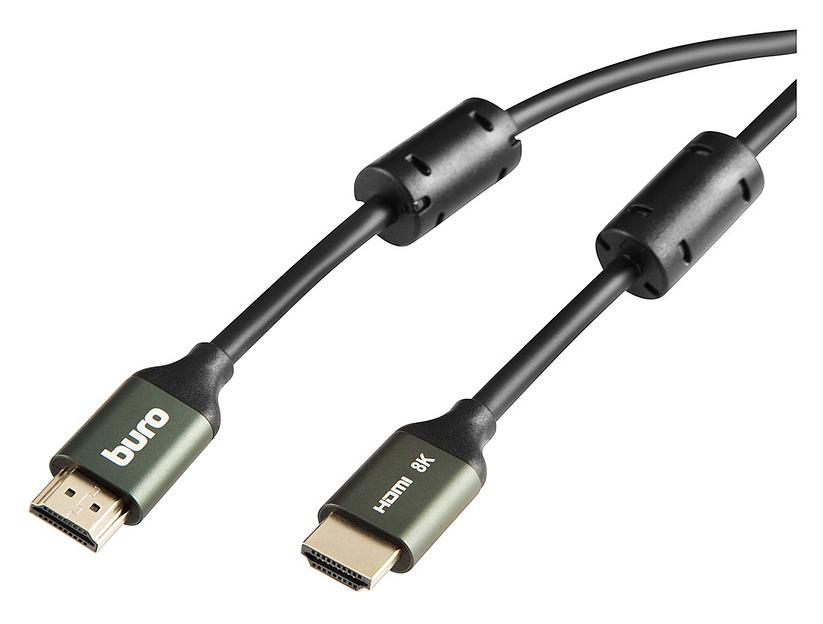 Кабель аудио-видео Buro HDMI (m)/HDMI (m) 3м. феррит.кольца Позолоченные контакты черный (BHP-HDMI-2.1-3G) фото 1