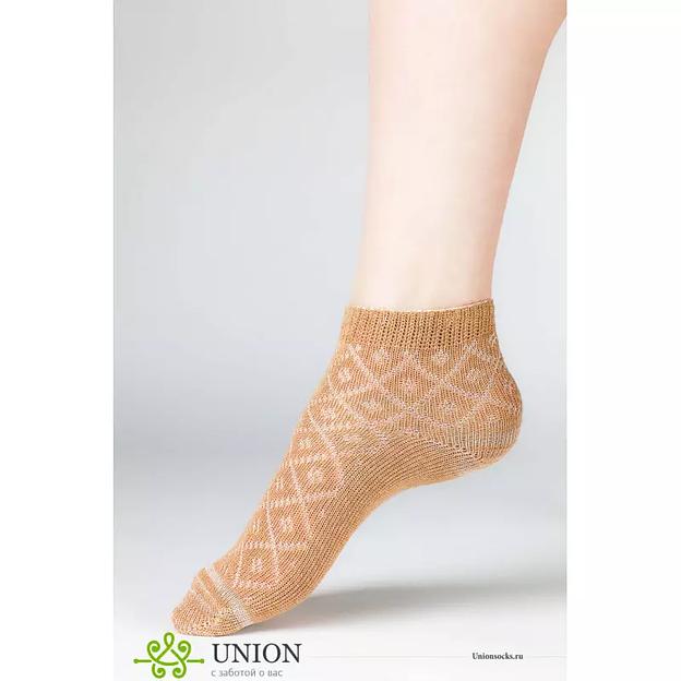 Носки Женские 10 пар нежное кружево «Бежевый» ОПТ фото 3