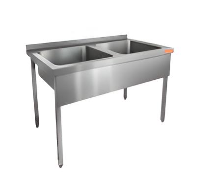 Ванна моечная 2-секционная Профиль 40х40 Серия 600 500х450х300 мм фото 1