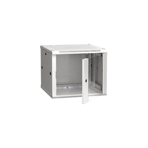 Шкаф коммутационный ITK Linea W LWR3-09U66-GF настенный, стеклянная передняя дверь, 9U, 600x500x600 мм фото 1