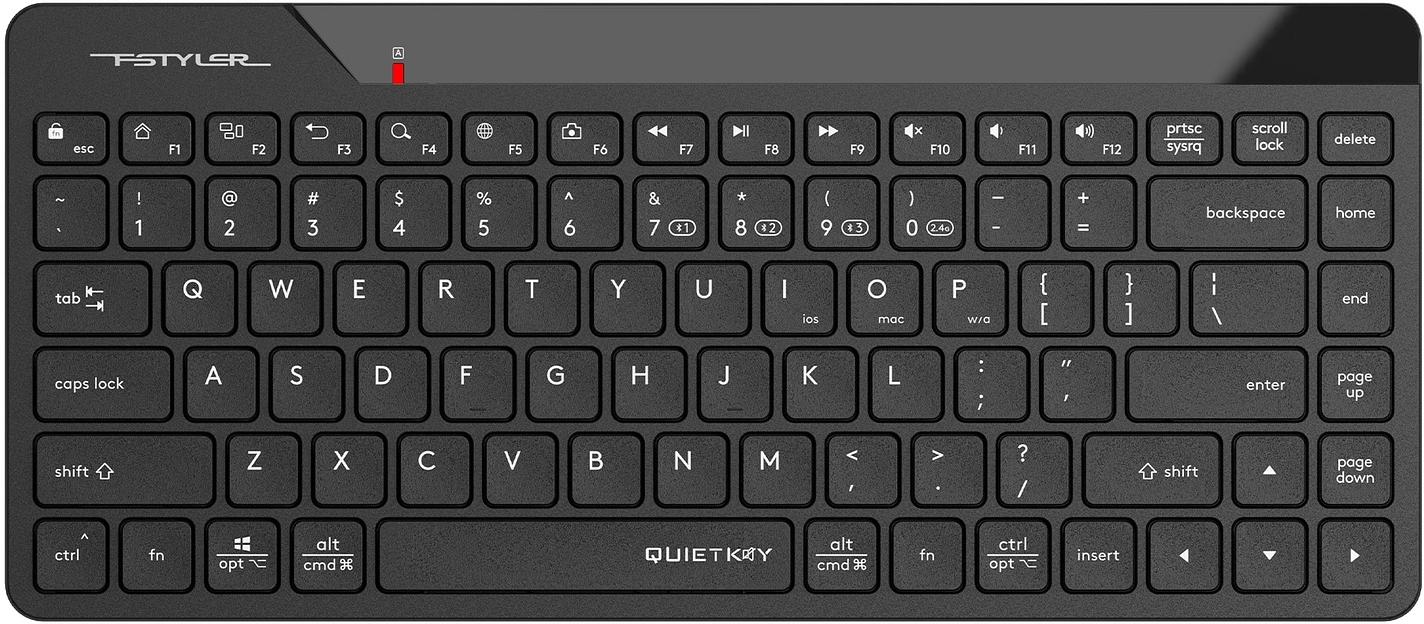 Клавиатура A4Tech Fstyler FBK22 AS черный USB беспроводная BT/Radio (FBK22 AS) фото 1