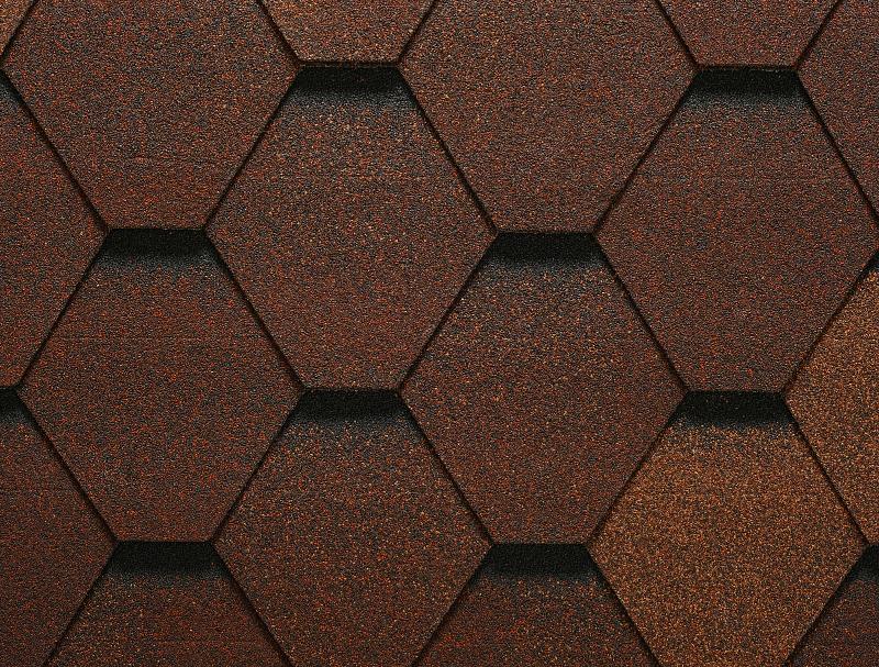 Гибкая черепица СБС «RUFLEX», цвет: терракота, коллекция Сота фото 1