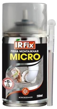 Пена монтажная бытовая IRFix MICRO всесезонная 250мл фото 1