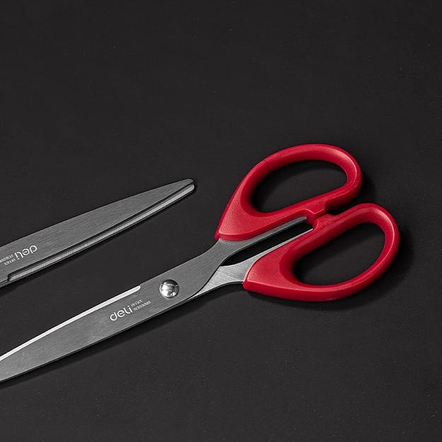 Ножницы Deli EM610 офисные 180мм ручки пластиковые сталь ассорти чехол с европод. фото 5