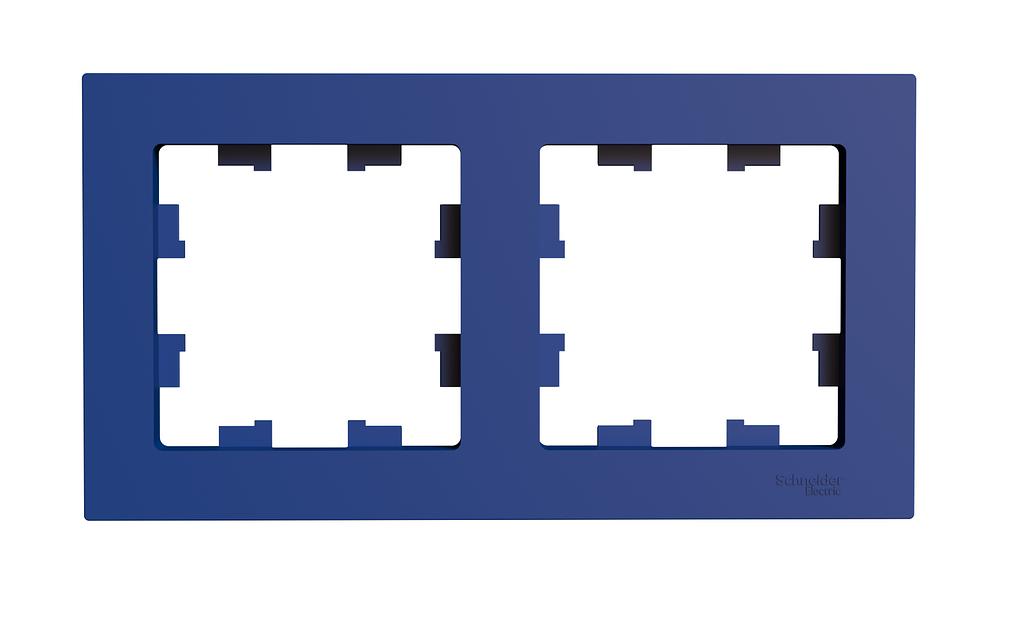 Systeme electric ATN001102 ATLASDESIGN рамка двухпостовая, универсальная, АКВАМАРИН фото 1