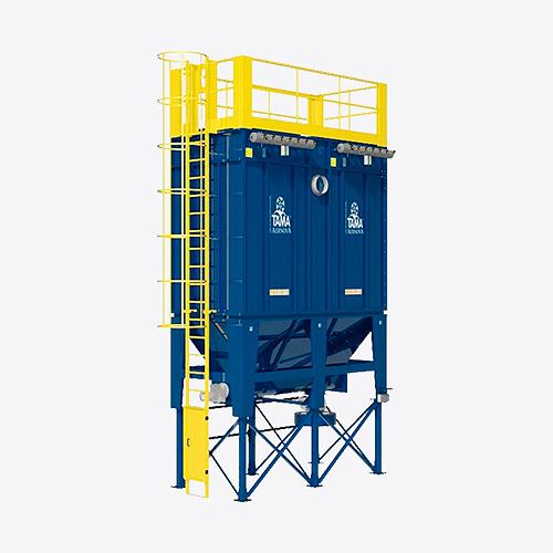 Рукавный фильтр с камерой пресепарации, со сдвоенным бункером, встроенным шнековым транспортером, роторным клапаном и площадкой для обслуживания CTC фото 1